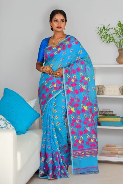 Soft Dhakai Jamdani Saree (adi88365)