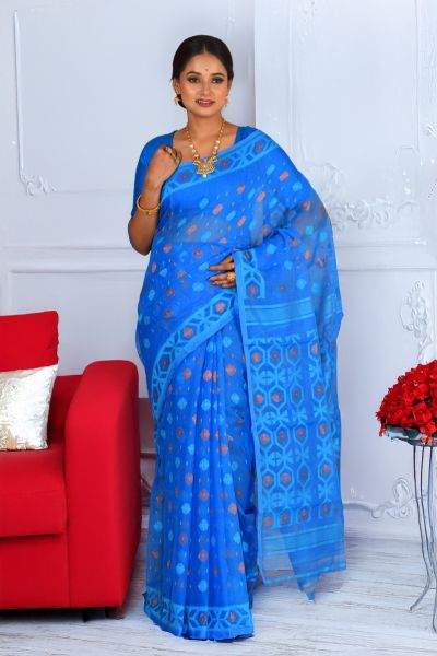 Soft Dhakai Jamdani Saree (adi88367)