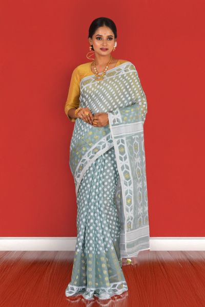 Soft Dhakai Jamdani Saree (adi88387)