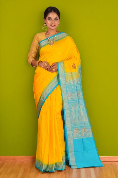 Pure Bomkai Silk Saree (adi88389)