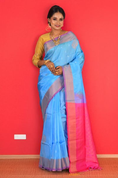 Pure Maheshwari Silk Saree (adi88390)
