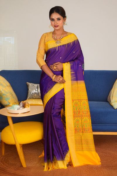 Pure Bomkai Silk Saree (adi88391)