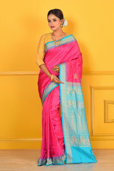Pure Bomkai Silk Saree (adi88392)