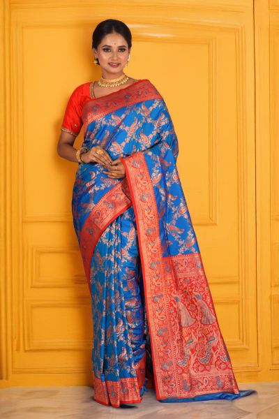 Semi Katan Silk Saree (adi88402)