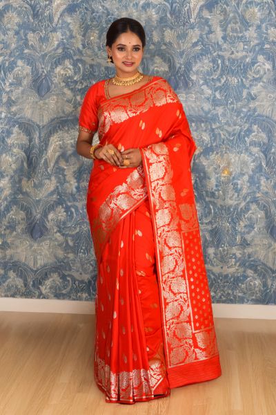 Semi Katan Silk Saree (adi88404)