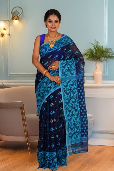 Soft Dhakai Jamdani Saree (adi88415)