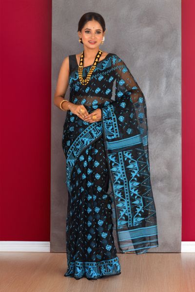 Soft Dhakai Jamdani Saree (adi88420)