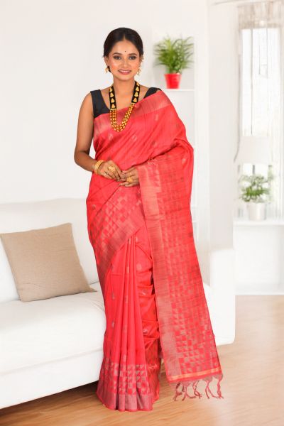 Bhagalpuri Gicha Silk Saree (adi88424)