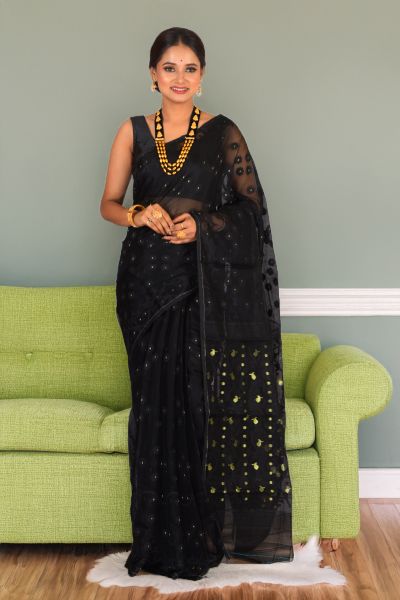 Soft Dhakai Jamdani Saree (adi88427)