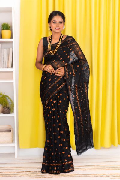 Soft Dhakai Jamdani Saree (adi88428)