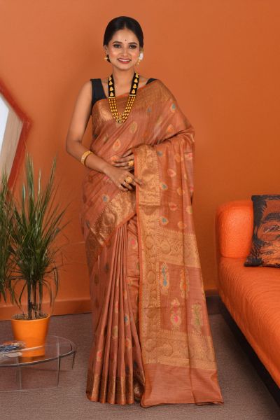 Semi Tussar Silk Saree (adi88430)