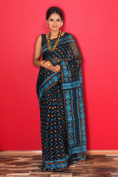 Soft Dhakai Jamdani Saree (adi88431)