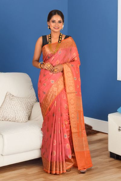 Semi Tussar Silk Saree (adi88432)