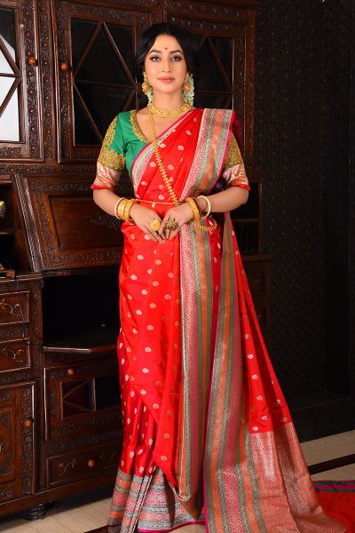 Pure Mushroo Katan Silk Saree (adi87117)