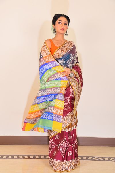 Pure Bishnupuri Silk Saree (adi87131)