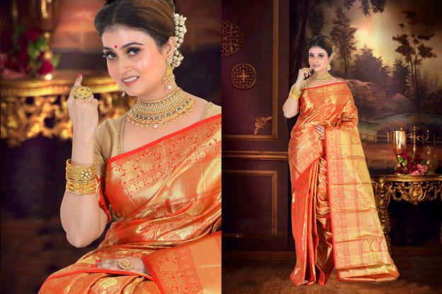 Exquisite Kanjeevaram | Traditional Kanjeevaram | Tissue Zari Brocade  Kanjeevaram Silk