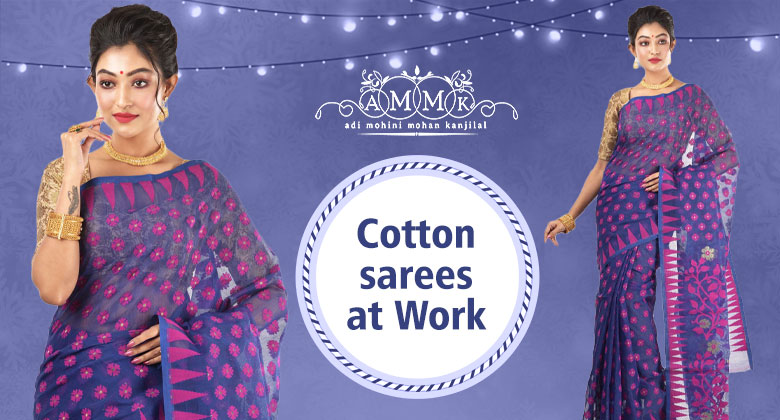 Simple and easy tips to accessorize your Cotton sarees at work