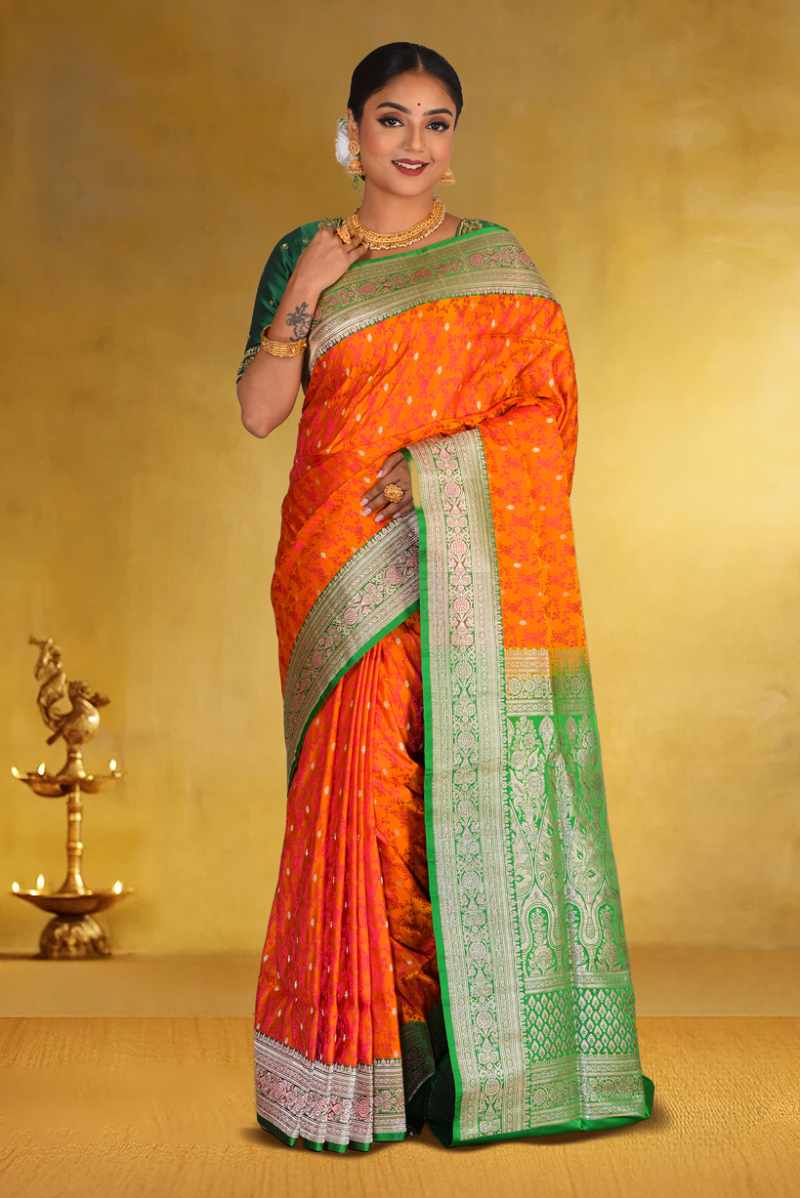 Pure Pashmina Benarasi Silk Saree (adi88914)