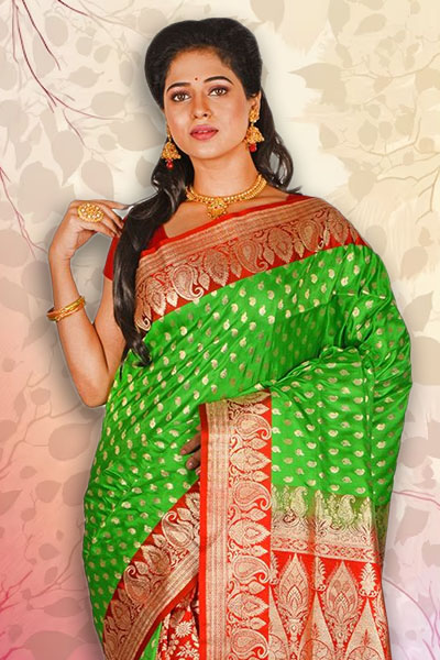 Designer Contrast Banarasi