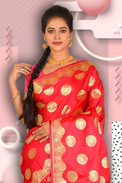 Designer contrast banarasi